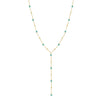 Wholesale Women's Handmade Minimalist Geometric Turquoise Yshaped Clavicle Necklace In 925 Silver With Electroplating