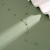 Wholesale Women's Handmade Minimalist Geometric Turquoise Yshaped Clavicle Necklace In 925 Silver With Electroplating