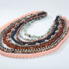 Wholesale Women's Handmade Multilayer Beaded Clavicle Chain Necklace With Artificial Crystal And Alloy Geometric Pattern Snake Bone Chain Style