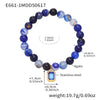 Wholesale Women's Handmade Natural Agate Beaded Elastic Cord Bracelet With Geometric Pattern Stainless Steel Material And Electroplating Processing
