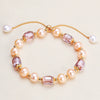 Wholesale Women's Handmade Natural Freshwater Pearl Geometric Style Bracelet