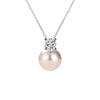 Wholesale Women's Handmade Natural Pearl Geometric Pendant Necklace Clavicle Chain Light Luxury Style