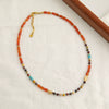 Wholesale Women's Handmade Natural Stone Agate Necklace With Geometric Design