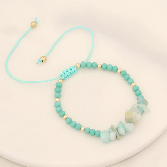 Wholesale Women's Handmade Natural Stone Wave Pattern Original Design Bracelet
