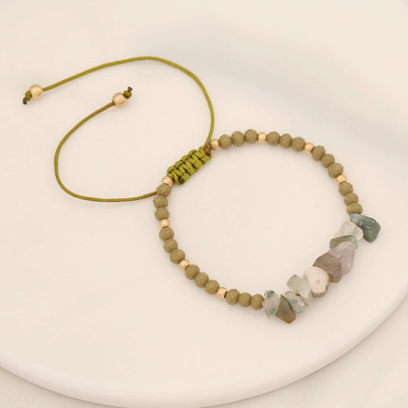 Wholesale Women's Handmade Natural Stone Wave Pattern Original Design Bracelet