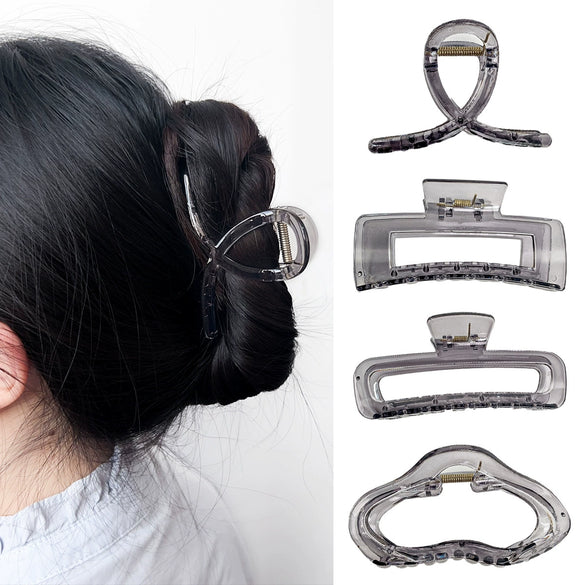 Wholesale Women's Handmade Pc Hair Shark Clip With Handpainted Geometric Design