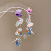 Wholesale Women's Handmade Plastic And Resin Flowershaped Tassel Earrings Little Fresh Style