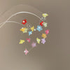 Wholesale Women's Handmade Plastic And Resin Flowershaped Tassel Earrings Little Fresh Style
