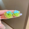 Wholesale Women's Handmade Plastic And Resin Flowershaped Tassel Earrings Little Fresh Style