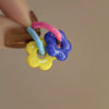 Wholesale Women's Handmade Plastic And Resin Flowershaped Tassel Earrings Little Fresh Style