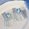 Wholesale Women's Handmade Plastic And Resin Flowershaped Tassel Earrings Little Fresh Style