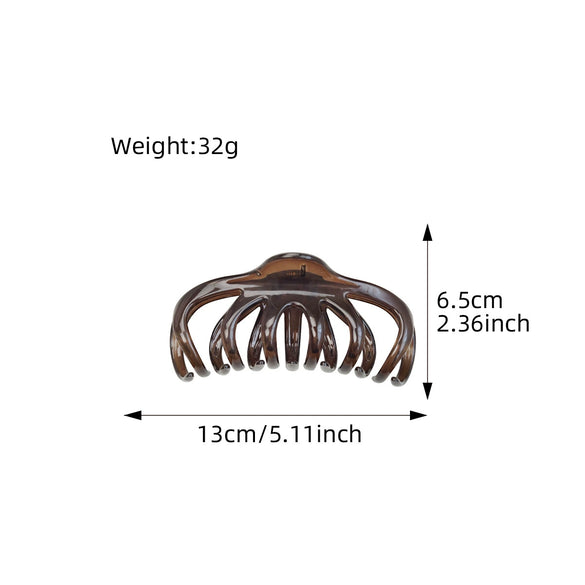 Wholesale Women's Handmade Plastic Resin Octopus Grasping Hair Clip Hair Accessories
