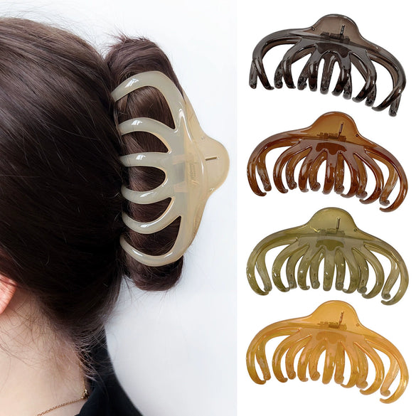 Wholesale Women's Handmade Plastic Resin Octopus Grasping Hair Clip Hair Accessories