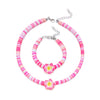 Wholesale Women's Handmade Polymer Clay Flower Patterned Beaded Necklace And Bracelet Set