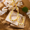 Wholesale Women's Handmade Polymer Clay Flower Patterned Beaded Necklace And Bracelet Set