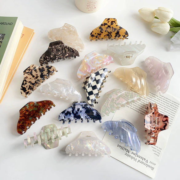 Wholesale Women's Handmade Pvc Allmatch Geometric Hair Clips Accessories