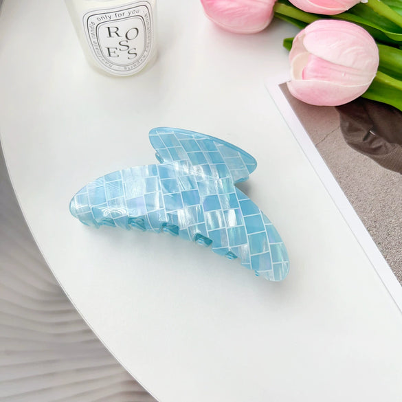 Wholesale Women's Handmade Pvc Sweet Geometric Big Crescent Hair Clip Hair Accessories