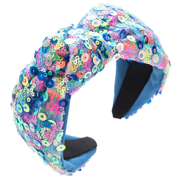 Wholesale Women's Handmade Sequins Geometric Hair Hoop Headband Hair Accessories