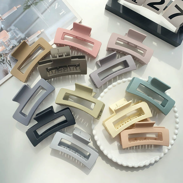 Wholesale Women's Handmade Simple Geometric Thickened Pc Material Grip Hair Clip