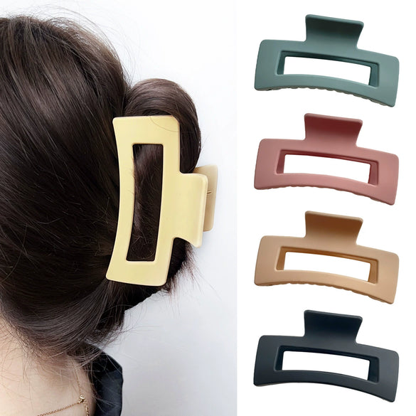 Wholesale Women's Handmade Simple Geometric Thickened Pc Material Grip Hair Clip