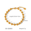 Wholesale Women's Handmade Stainless Steel Twist Chain Bracelet With Geometric Wave Pattern And Electroplating