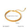 Wholesale Women's Handmade Stainless Steel Twist Chain Bracelet With Geometric Wave Pattern And Electroplating