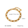 Wholesale Women's Handmade Stainless Steel Twist Chain Bracelet With Geometric Wave Pattern And Electroplating