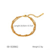 Wholesale Women's Handmade Stainless Steel Twist Chain Bracelet With Geometric Wave Pattern And Electroplating