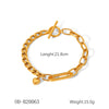 Wholesale Women's Handmade Stainless Steel Twist Chain Bracelet With Geometric Wave Pattern And Electroplating