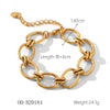 Wholesale Women's Handmade Stainless Steel Twist Chain Bracelet With Geometric Wave Pattern And Electroplating