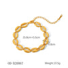 Wholesale Women's Handmade Stainless Steel Twist Chain Bracelet With Geometric Wave Pattern And Electroplating