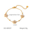 Wholesale Women's Handmade Stainless Steel Twist Chain Bracelet With Geometric Wave Pattern And Electroplating