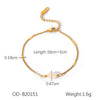 Wholesale Women's Handmade Stainless Steel Twist Chain Bracelet With Geometric Wave Pattern And Electroplating