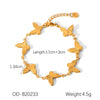 Wholesale Women's Handmade Stainless Steel Twist Chain Bracelet With Geometric Wave Pattern And Electroplating