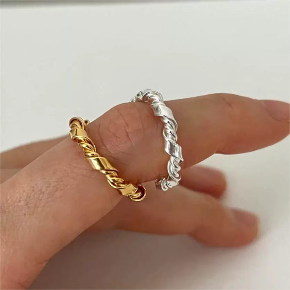 Wholesale Women's Handmade 925 Sterling Silver Knot Heart Ring Minimalist Design