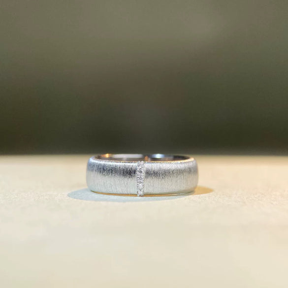 Wholesale Women's Handmade 925 Sterling Silver Wiredrawing Geometric Ring 18K Goldplated