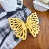 Wholesale Women's Handmade Sweet Double Hollow Butterfly Solid Color Frosted Hair Grab Clip Hair Accessories