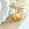 Wholesale Women's Handmade 316L Stainless Steel Gold Plated Geometric Ring With Uneven Opening Design
