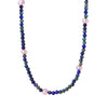 Wholesale Women's Handmade Titanium Steel Pearl Lapis Lazuite Necklace With Geometric Pattern And Electroplating