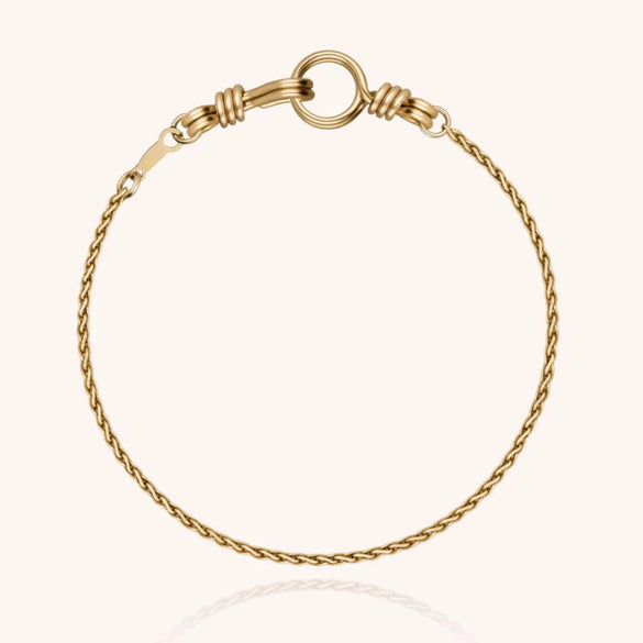 Wholesale Women's Handwoven Rope Copper Electroplated Heart Shape Wave Ring Love Bracelet Light Luxury Style