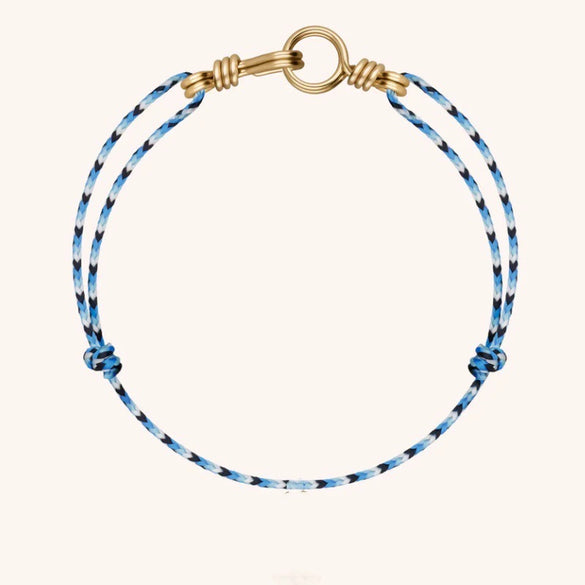 Wholesale Women's Handwoven Rope Copper Electroplated Heart Shape Wave Ring Love Bracelet Light Luxury Style