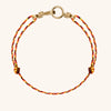 Wholesale Women's Handwoven Rope Copper Electroplated Heart Shape Wave Ring Love Bracelet Light Luxury Style