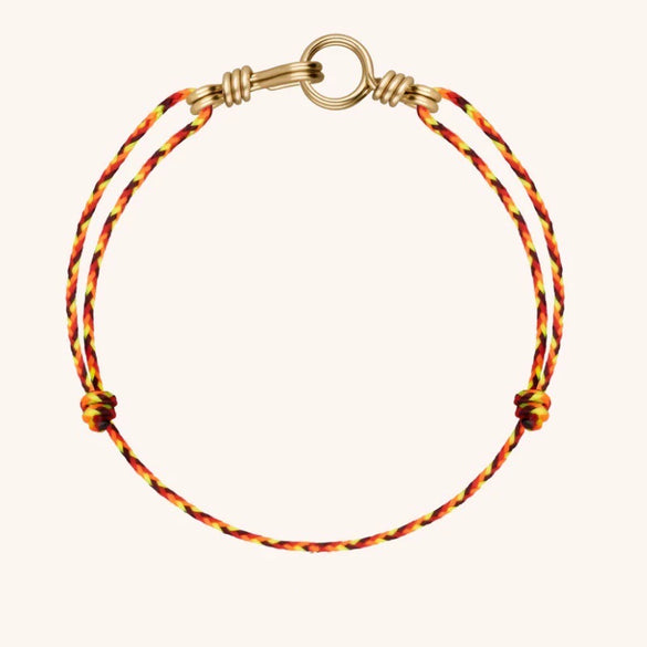 Wholesale Women's Handwoven Rope Copper Electroplated Heart Shape Wave Ring Love Bracelet Light Luxury Style