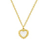 Wholesale Women's Heart Pattern Inlaid Shell Retro Style Titanium Steel Necklace With Electroplating