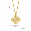 Wholesale Women's Heart Shape Cross Vajra Clavicle Necklace With Copper Zircon Pendant Gold Plated In Vacuum Furnace 18K O Word Chain Light Luxury Style