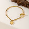 Wholesale Women's Heart Shape Electroplated Titanium Steel Love Bracelet Luxury Jewelry
