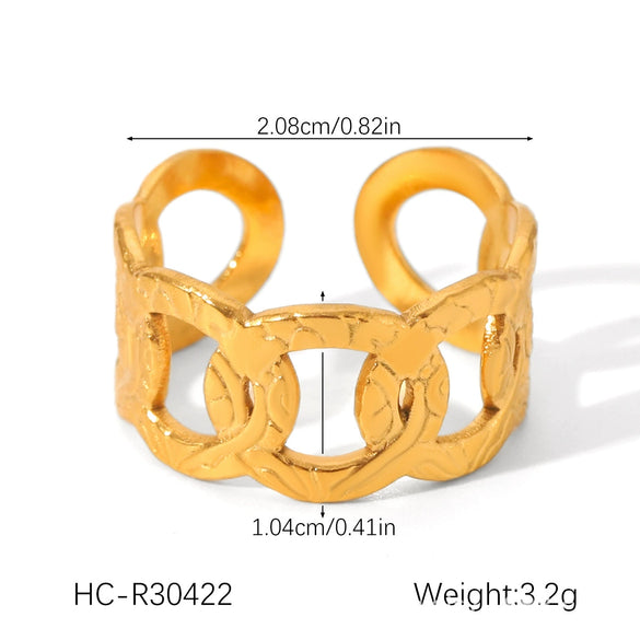 Wholesale Women's Heart Shape Open Titanium Steel Ring With Oil Dripping Design And Non Fading Feature