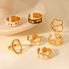 Wholesale Women's Heart Shape Open Titanium Steel Ring With Oil Dripping Design And Non Fading Feature