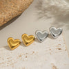 Wholesale Women's Heart Shape Stainless Steel Electroplated Earrings