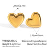 Wholesale Women's Heart Shape Stainless Steel Electroplated Earrings